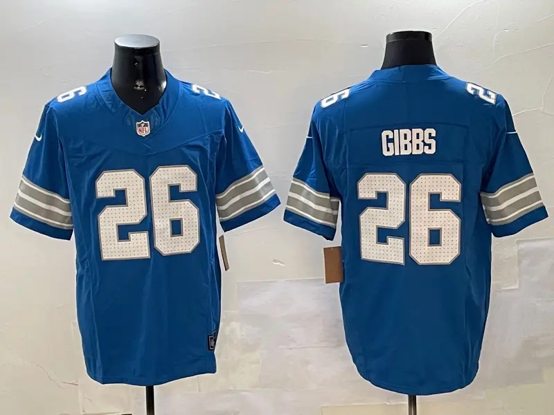 Detroit Lions  Vapor Custom Jersey - All Stitched  # #26 JAHMYR GIBBS