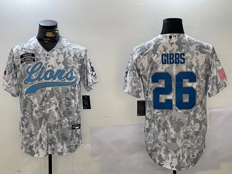 Detroit Lions  Vapor Custom Jersey  @- All Stitched   #26 JAHMYR GIBBS
