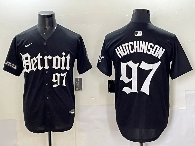 Detroit Lions 2024    Vapor Custom  Jersey - All  Stitched ALTERNATE #97 HUTCHINSON