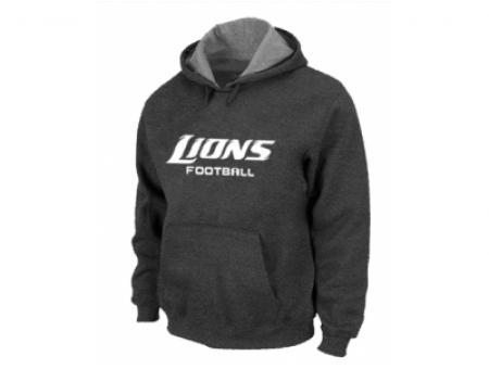 Detroit Lions Authentic font Pullover Hoodie D.Grey
