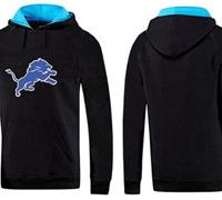 Detroit Lions Logo Pullover Hoodie Black & Blue