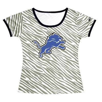 Detroit Lions Sideline Legend Authentic Logo women Zebra stripes T-shirt