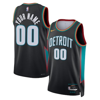 Detroit Pistons Nike Unisex 202526 City Edition Swingman Custom Jersey - Charcoal