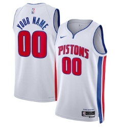 Detroit Pistons Nike Unisex Swingman Custom Jersey White - Association Edition