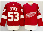 Detroit Red Wings #53 Mortiz Seider 2024 Red Jersey