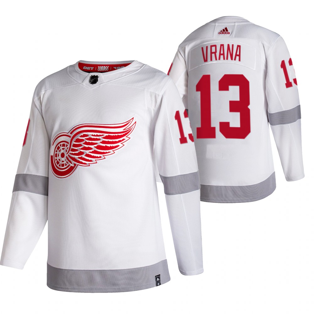 Detroit Red Wings 2021 Reverse Retro Jakub Vrana White Jersey Special Edition