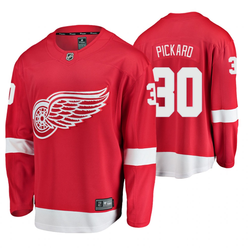 Detroit Red Wings Calvin Pickard Men's Home Breakaway Player Fanatics Branded Jersey