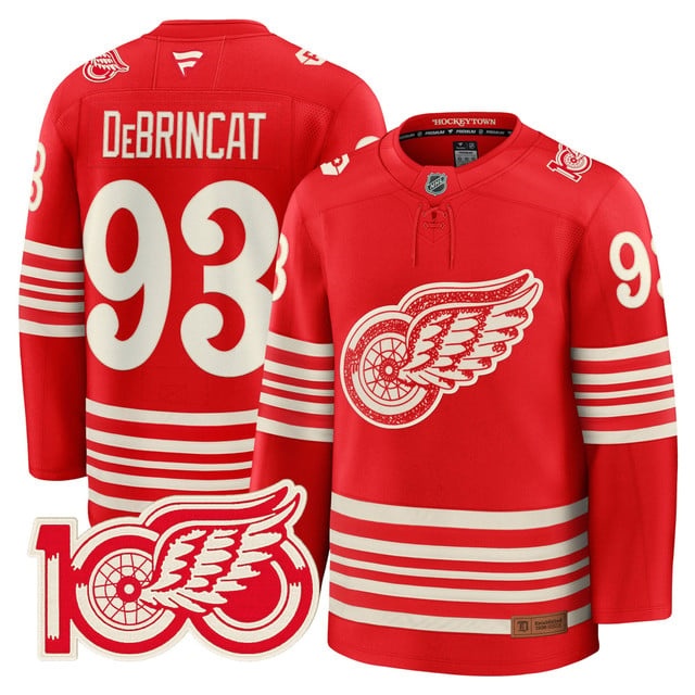 Detroit Red Wings Centennial Season Premium Jersey - All Stitched Alex DeBrincat 93