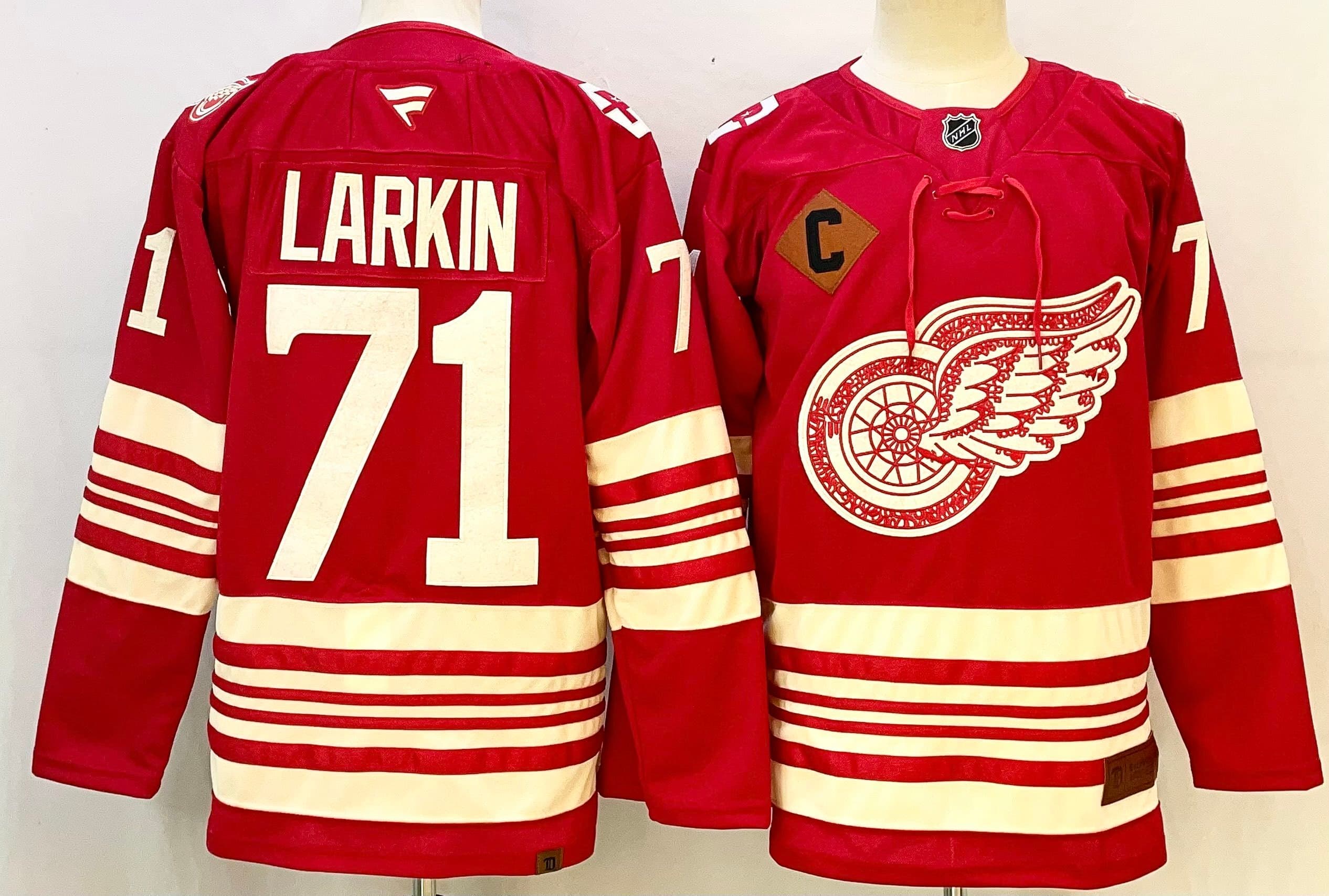 Detroit Red Wings Centennial Season Premium Jersey - All Stitched Dylan Larkin 71