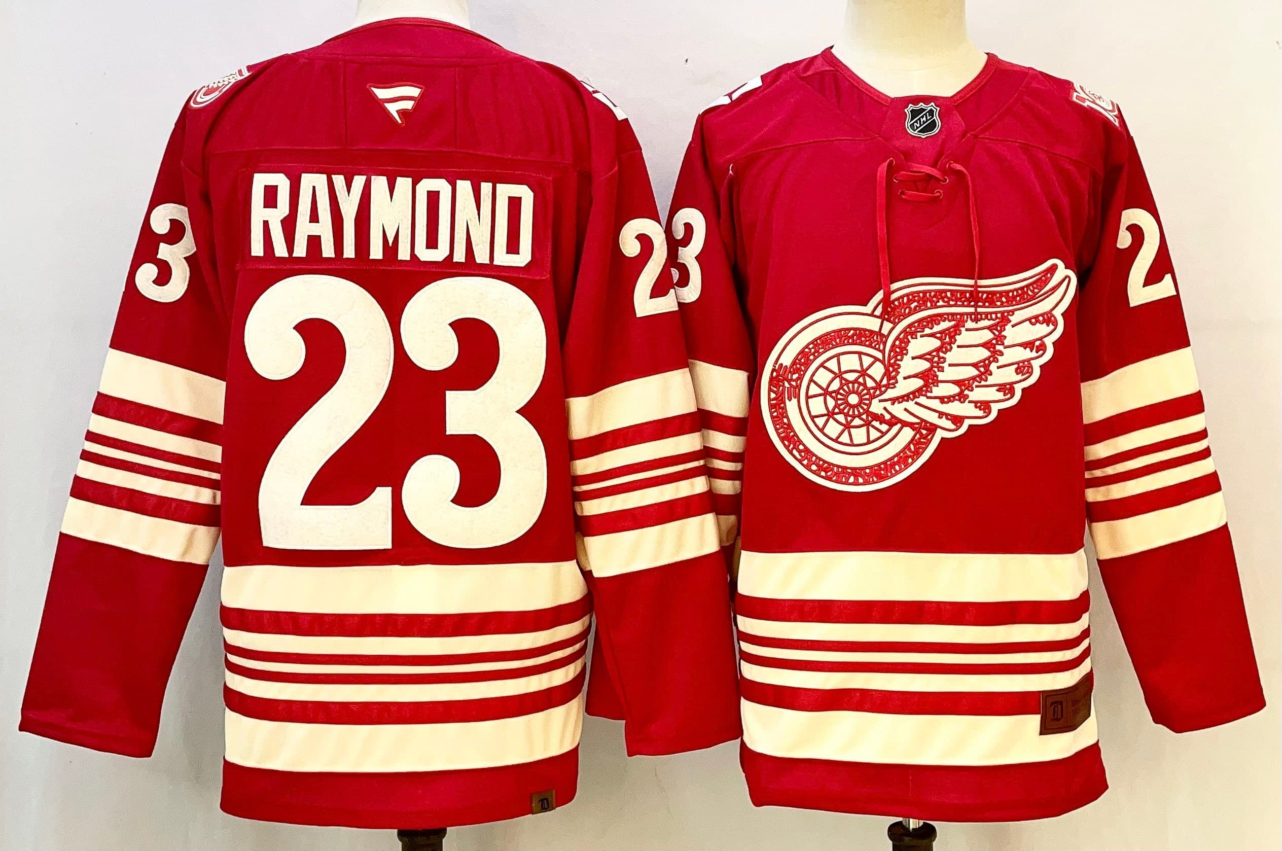 Detroit Red Wings Centennial Season Premium Jersey - All Stitched Lucas Raymond 23