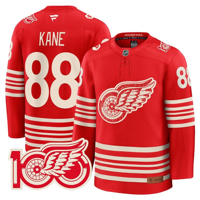 Detroit Red Wings Centennial Season Premium Jersey - All Stitched Patrick Kane  88