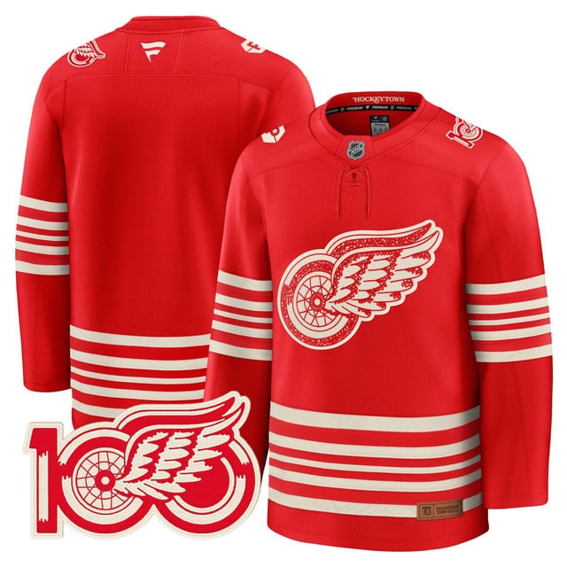 Detroit Red Wings Centennial Season Premium Jersey - All Stitched Team