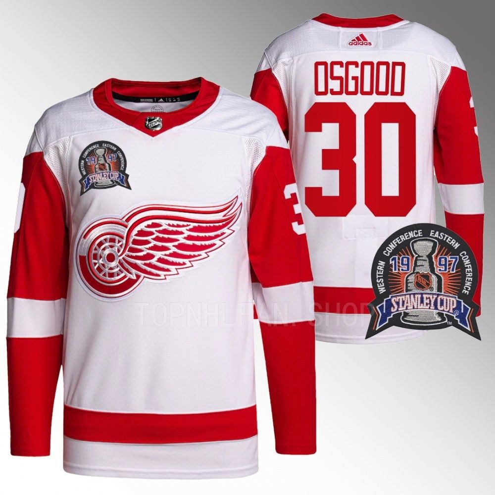 Detroit Red Wings Chris Osgood 1997 Stanley Cup Red 25th Anniversary Jersey