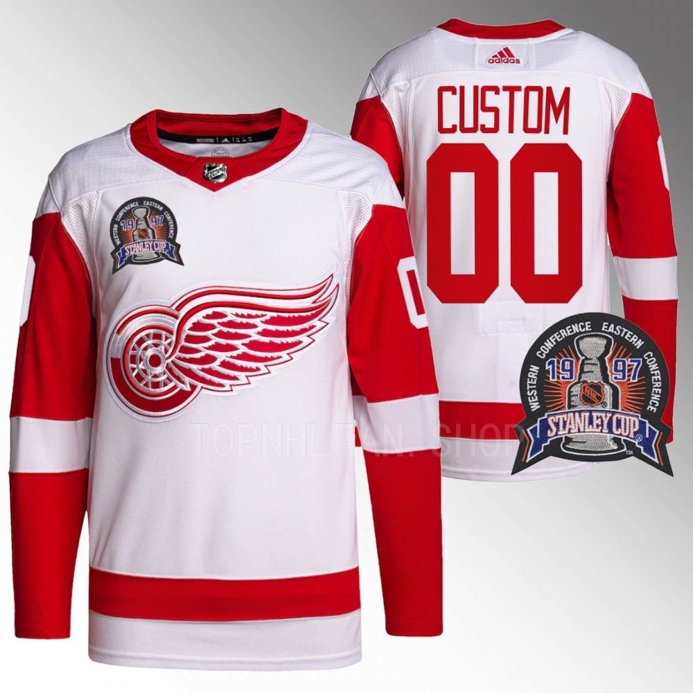 Detroit Red Wings Custom 25th Anniversary Red Authentic Pro Jersey