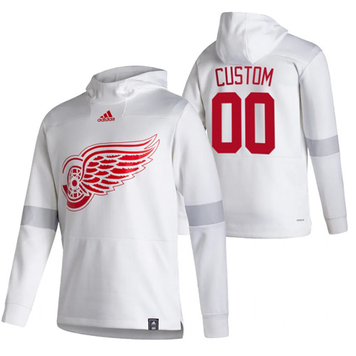 Detroit Red Wings Custom Adidas Reverse Retro Pullover Hoodie White