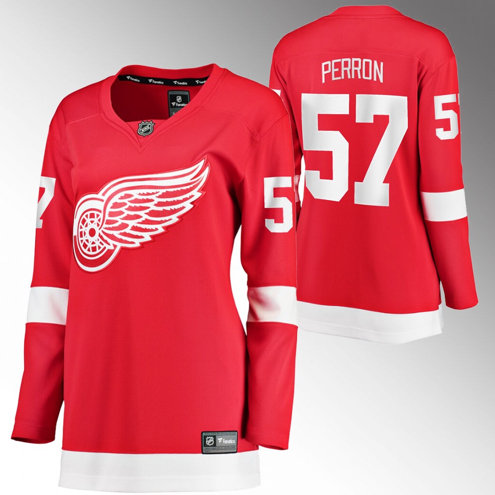 Detroit Red Wings David Perron Women Red Home Jersey