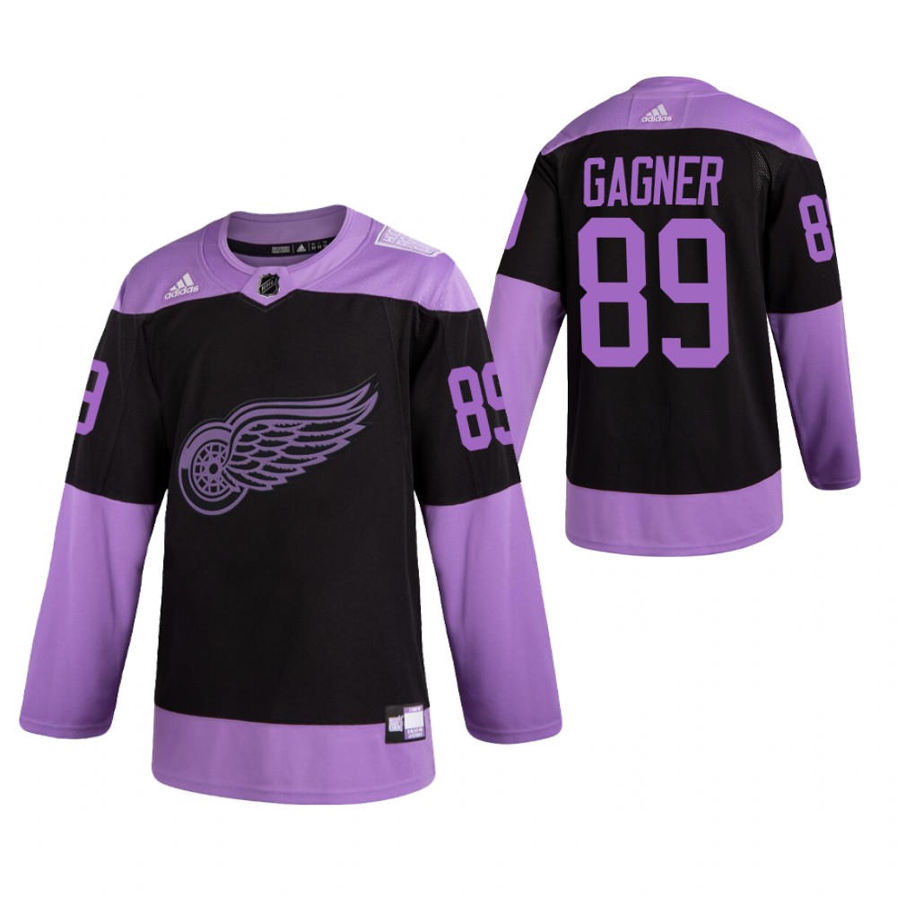 Detroit Red Wings HockeyFightsCancer Sam Gagner Purple Jersey Authentic