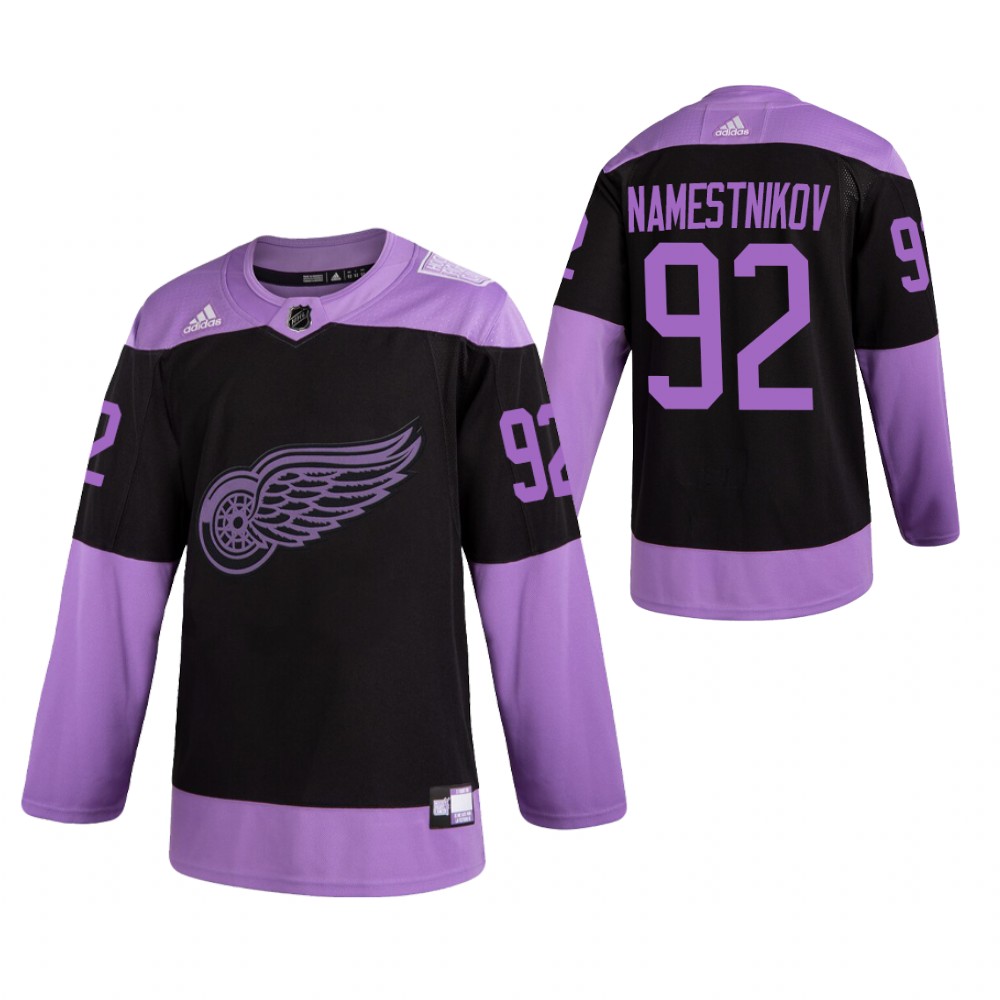 Detroit Red Wings HockeyFightsCancer Vladislav Namestnikov Purple Jersey Authentic