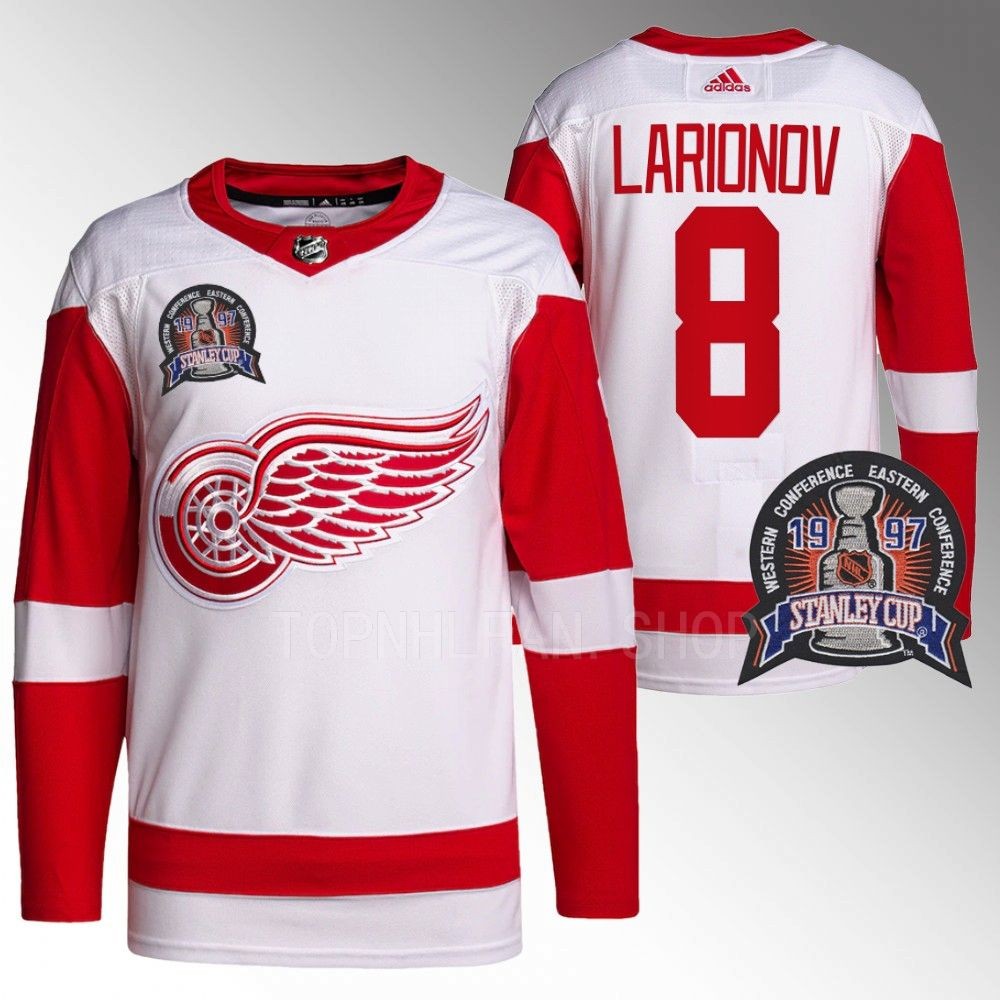 Detroit Red Wings Igor Larionov 1997 Stanley Cup Red 25th Anniversary Jersey
