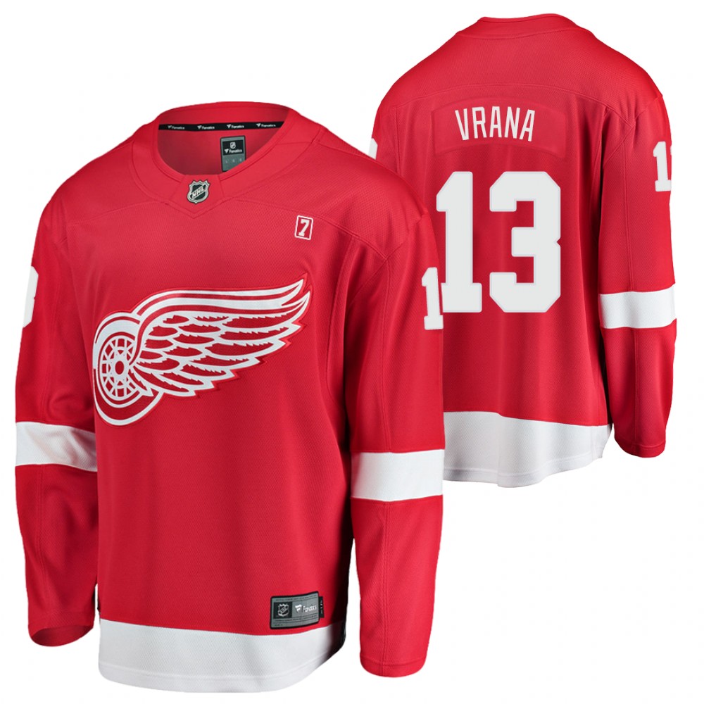 Detroit Red Wings Jakub Vrana Red Home 2021 Trade Jersey