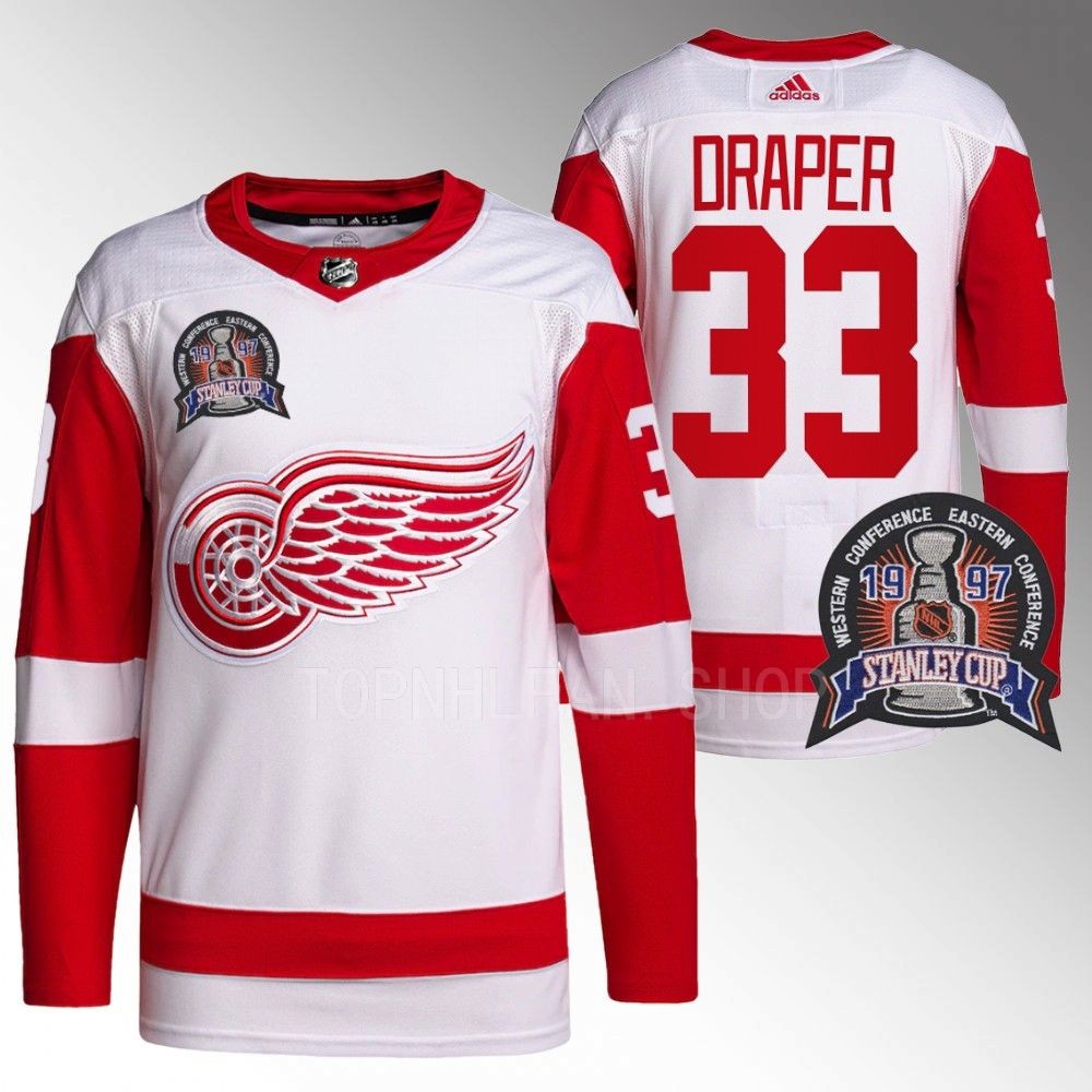 Detroit Red Wings Kris Draper 1997 Stanley Cup Red 25th Anniversary Jersey