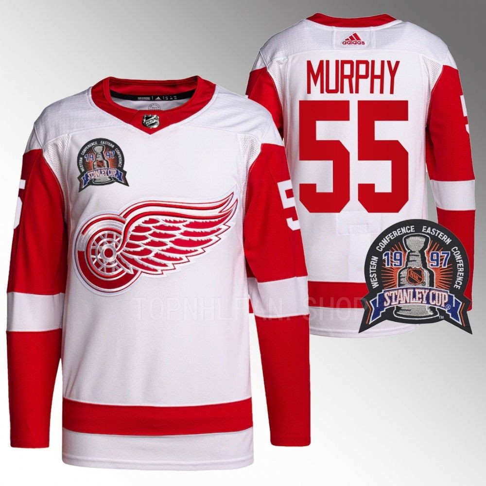 Detroit Red Wings Larry Murphy 1997 Stanley Cup Red 25th Anniversary Jersey