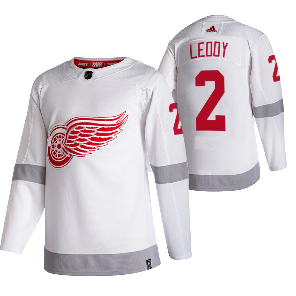 Detroit Red Wings Nick Leddy White 2021 Reverse Retro Jersey