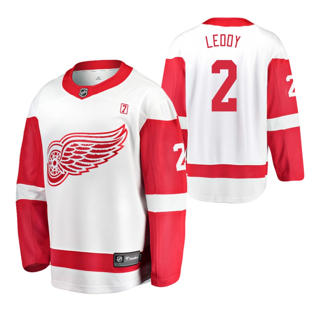 Detroit Red Wings Nick Leddy White Away 2021 Jersey