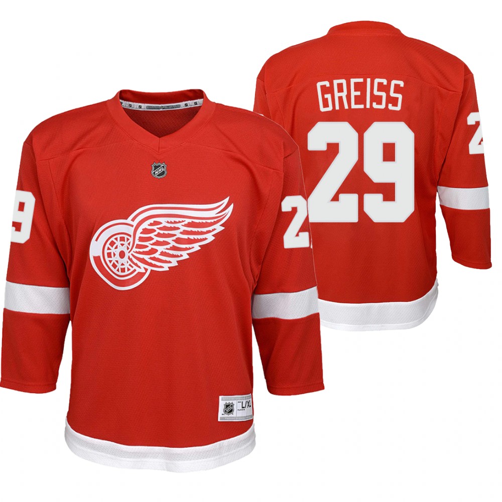 Detroit Red Wings Thomas Greiss Youth Red 2020-21 Home Jersey