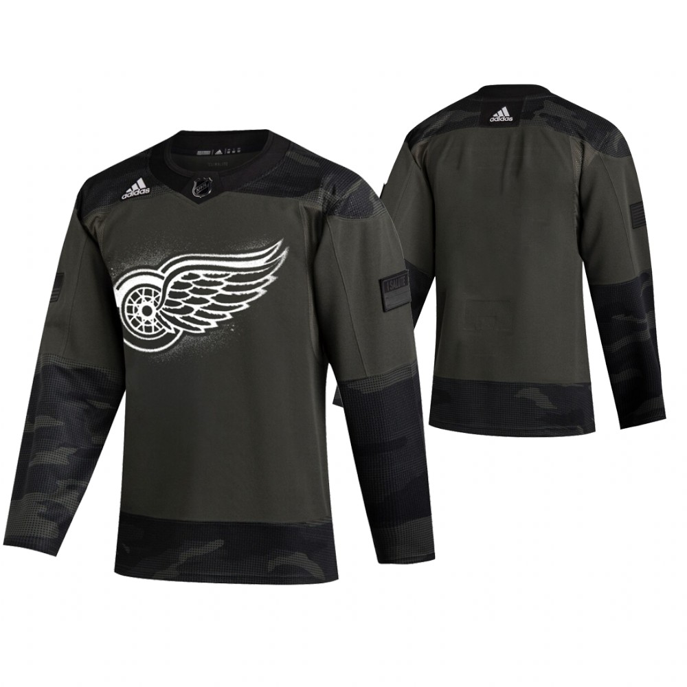 Detroit Red Wings hockey Camo 2019 Veterans Day Jersey