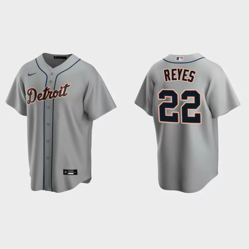 Detroit Tigers #22 Victor Reyes Replica Road Jersey – Gray.jpg