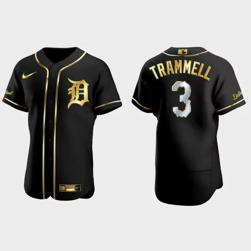Detroit Tigers #3 Alan Trammell Golden Edition Authentic Jersey – Black.jpg