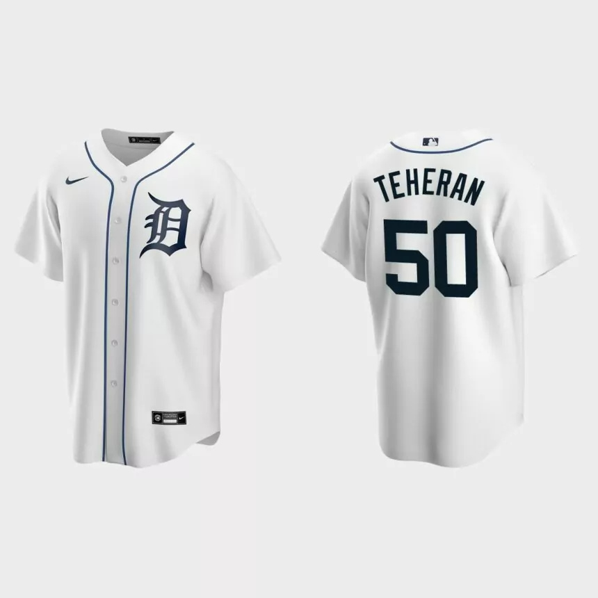 Detroit Tigers #50 Julio Teheran Replica Home Jersey – White.jpg