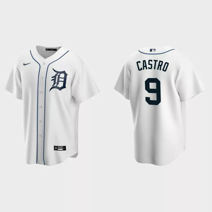Detroit Tigers #9 Willi Castro Replica Home Jersey – White.jpg