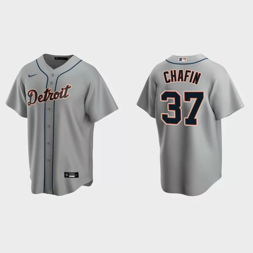 Detroit Tigers Andrew Chafin Replica Road Jersey – Gray.jpg