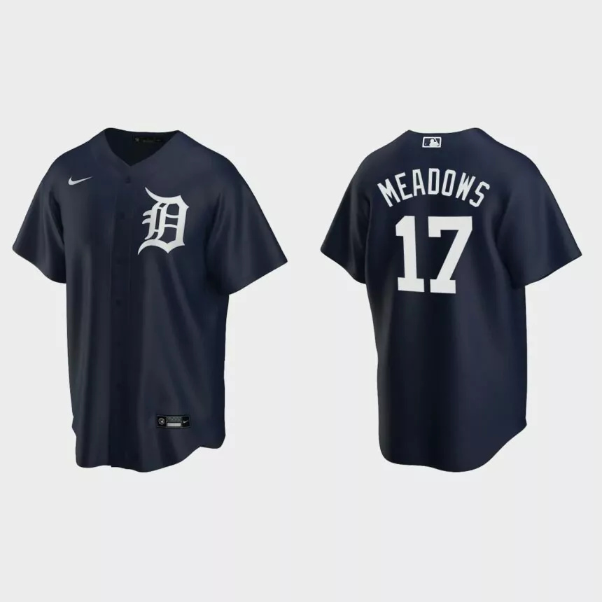 Detroit Tigers Austin Meadows Replica Alternate Jersey – Navy.jpg