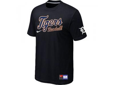 Detroit Tigers Black NEW Short Sleeve Practice T-Shirt