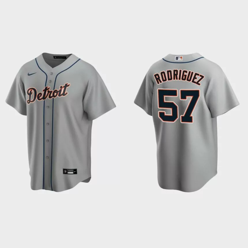 Detroit Tigers Eduardo Rodriguez Replica Road Jersey – Gray.jpg