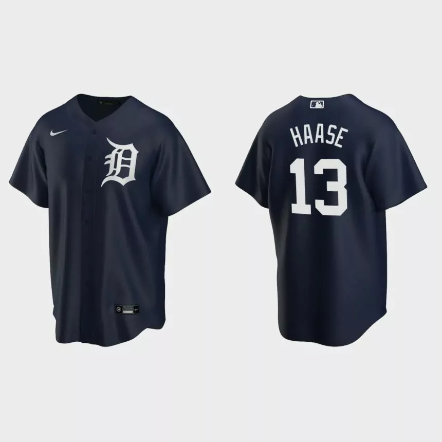 Detroit Tigers Eric Haase Replica Alternate Jersey – Navy.jpg