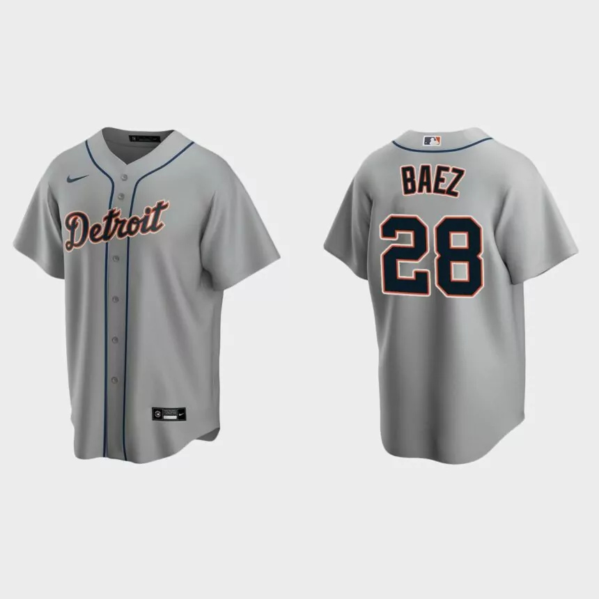 Detroit Tigers Javier Baez Replica Road Jersey – Gray.jpg