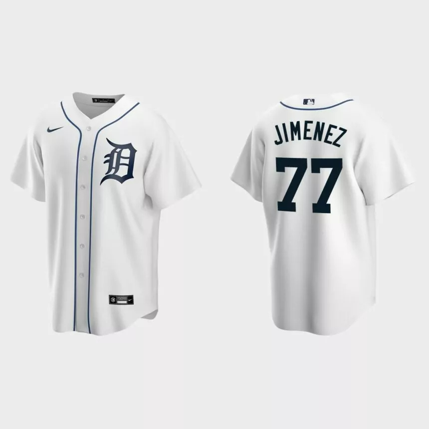 Detroit Tigers Joe Jimenez Replica Home Jersey – White.jpg