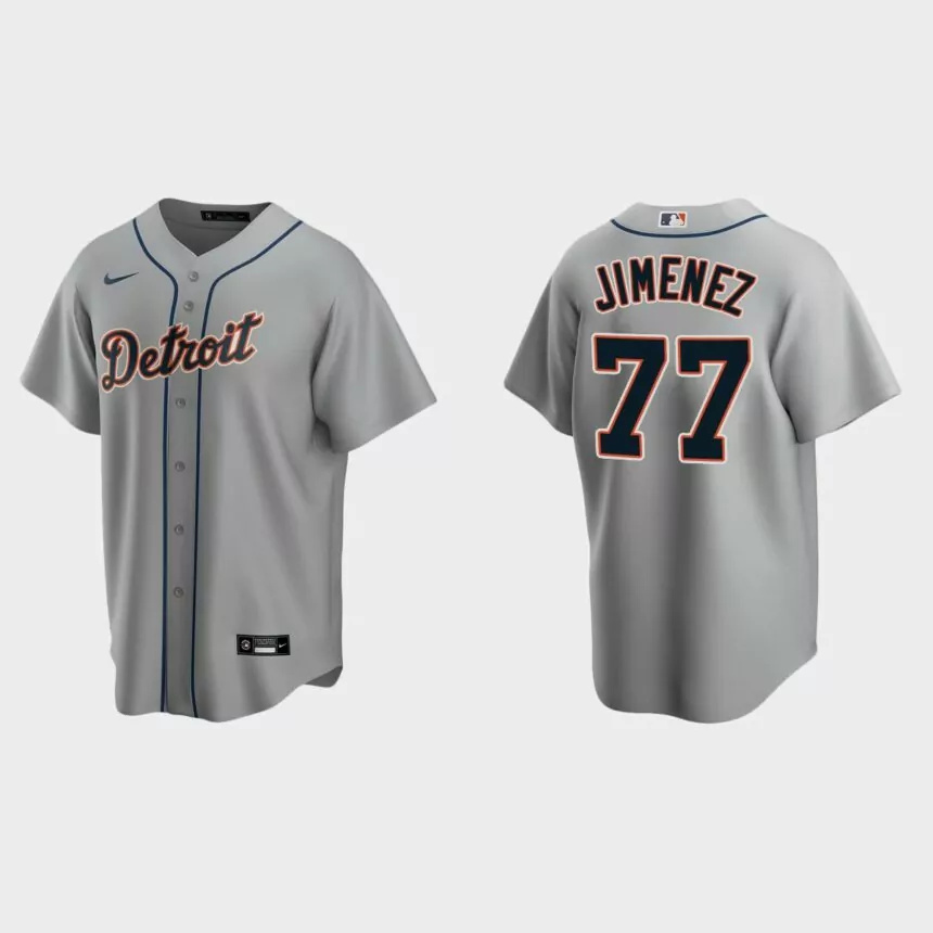 Detroit Tigers Joe Jimenez Replica Road Jersey – Gray.jpg