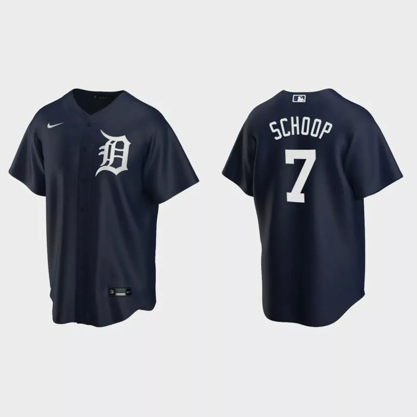 Detroit Tigers Jonathan Schoop Replica Alternate Jersey – Navy.jpg
