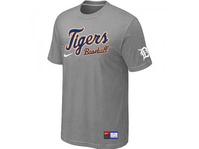Detroit Tigers L.Grey NEW Short Sleeve Practice T-Shirt