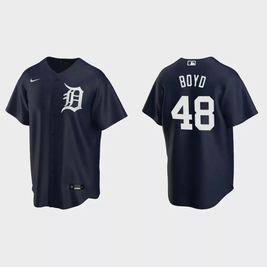 Detroit Tigers Matthew Boyd Replica Alternate Jersey – Navy.jpg