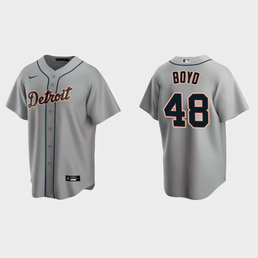 Detroit Tigers Matthew Boyd Replica Road Jersey – Gray.jpg