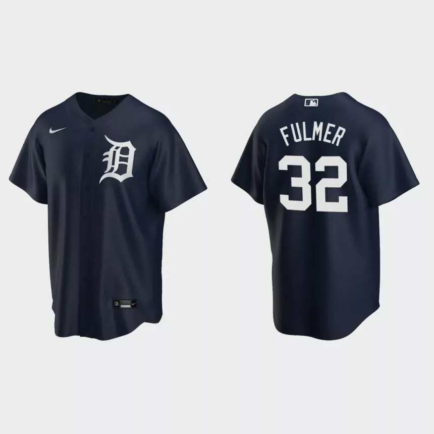 Detroit Tigers Michael Fulmer Replica Alternate Jersey – Navy.jpg