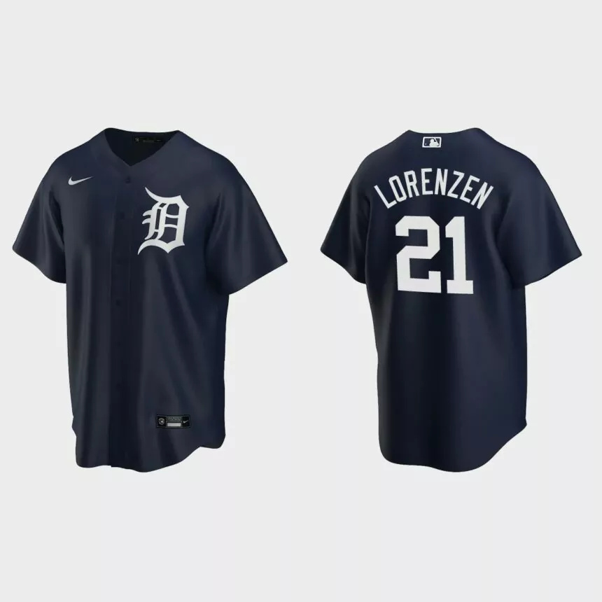 Detroit Tigers Michael Lorenzen Replica Alternate Jersey – Navy.jpg
