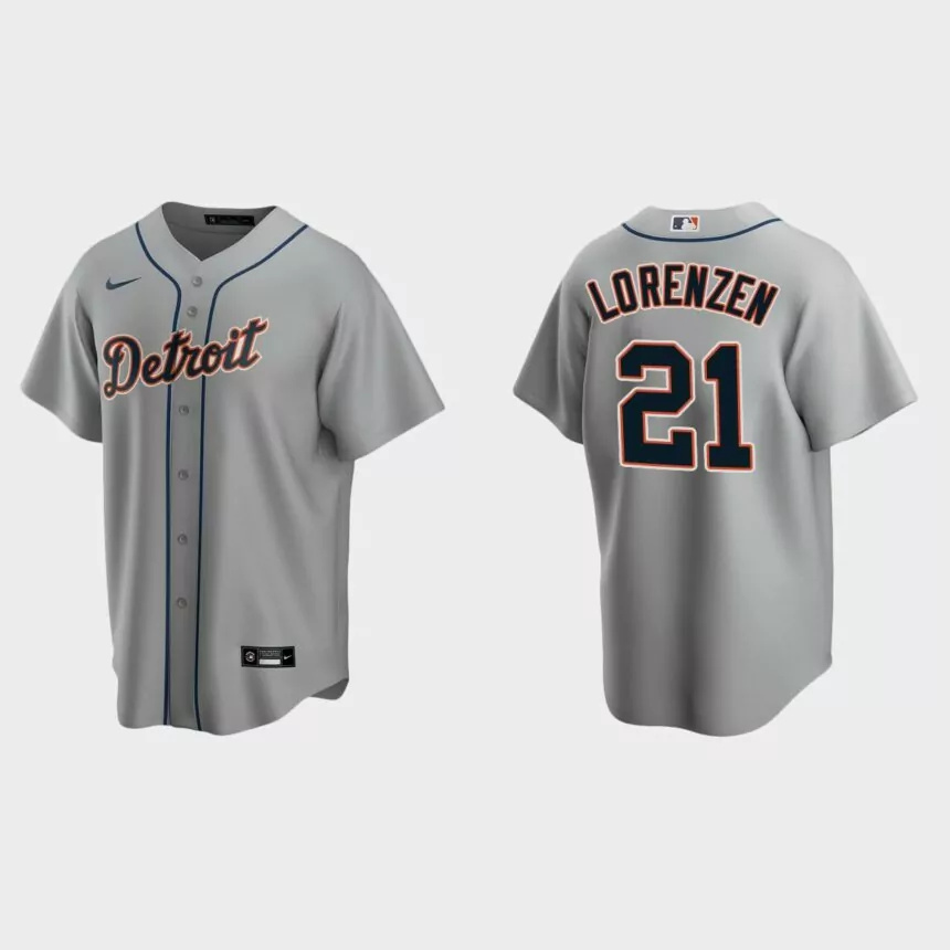 Detroit Tigers Michael Lorenzen Replica Road Jersey – Gray.jpg