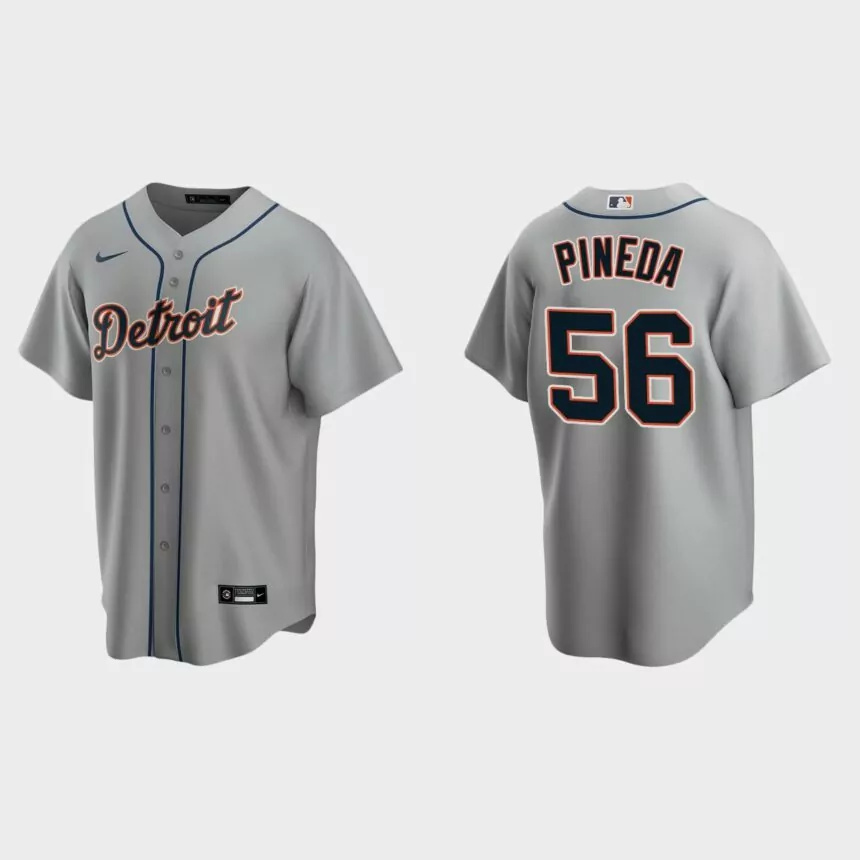 Detroit Tigers Michael Pineda Replica Road Jersey – Gray.jpg